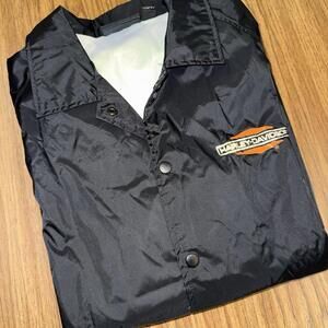 Harley-Davidson windbreaker men's  Large slicker logo packable collar